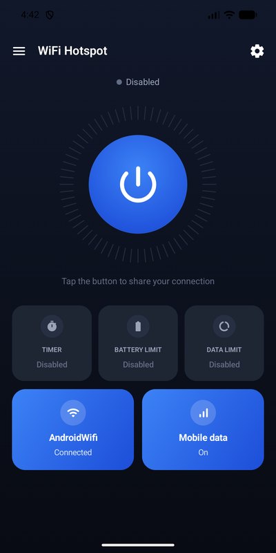 Hotspot screen